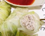 A picture of step 3 of Steamed Chicken and Napa Cabbage Rolls (Clean).