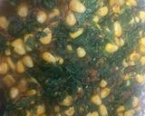 A picture of step 3 of Methi Makai Masala.