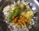 A picture of step 1 of ChhatuManjaPatraPoda(Bananastem Mushroom PatraPoda).