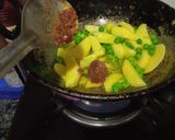 A picture of step 2 of Dhaba style aloo matar ki sabzi.