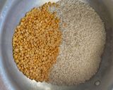 A picture of step 1 of Khichdi.