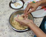 A picture of step 8 of SOOJI KHOYA MODAK...
