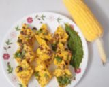 A picture of step 9 of Sweet Corn Dhokla.