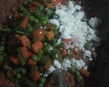 A picture of step 4 of Veg kolhapuri.