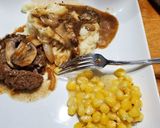 A picture of step 7 of Hamburger Steaks with Mushroom and Onion Gravy.