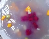 Foto langkah ke 5 dari resep Pudding Buah Bunga Telang.