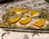 Une image de l'étape 7 de Dos d'églefin à l'orange et oignon de roscoff (marinade orange et cardamome).
