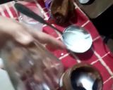 A picture of step 4 of Brownie shake.