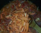 A picture of step 6 of Alkubus with vegetable soup.