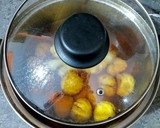 Foto del paso 14 de la receta: Crema de castañas asadas y glaseadas con frutos secos