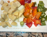 Foto del paso 1 de la receta: Mix de Verduras al Curry con revuelto de Huevos y Jamón