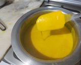 A picture of step 1 of Eggless Mango pudding without gelatin.