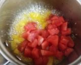 A picture of step 5 of Ghee Residue Cake with Melon Orange Compote.