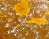 A picture of step 3 of Ulligadda pulusu (onion in spicy tamarind gravy).