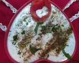 A picture of step 3 of Chenopodium Raita.