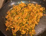 A picture of step 3 of Chorizo stuffed portobellos.