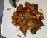 Foto langkah ke 5 dari resep Jamur, Ayam bumbu kecap asem manis pedas.