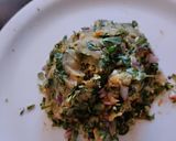A picture of step 1 of Methi Leaves And Sweet Potato Roti Platter.