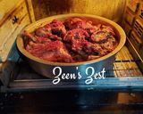 A picture of step 4 of Musakhan or Palestinian Sumac Chicken with Caramelized Onions.