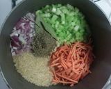 A picture of step 7 of creamy chicken rice soup.