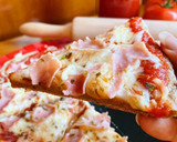 Foto del paso 4 de la receta: Pizza integral de jamón y queso a la sartén