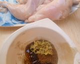A picture of step 3 of Mandi rice (chicken mandi).