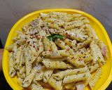 A picture of step 3 of Onion Pasta with mayonnaise.