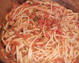 Foto del paso 6 de la receta: Espaguetis con salsa de tomate y jamón molido