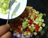 A picture of step 1 of Mexican chickpea salad.