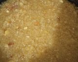 A picture of step 3 of Bulgar wheat halwa.