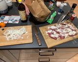Schweinelende - Medaillons mit Zwiebeln und Käse Rezeptschritt 1 Foto