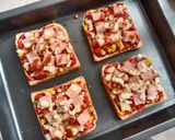 รูปขั้นตอนการทำที่ 3 ของ ขนมปังพิซซ่า 🍕🍞 Pizza toast