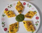 A picture of step 10 of Sweet Corn Dhokla.