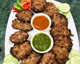 A picture of step 3 of Kachay qeema kabab.