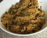 A picture of step 2 of Left over khichadi and carrot paneer paratha masala muthia (steamed dumplings).