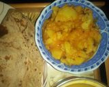 A picture of step 7 of Aloo ki tarkari.