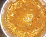 A picture of step 4 of Besan Milk Burfi from ghee residue.