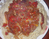 A picture of step 3 of Spaghetti with sauce.