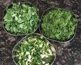 A picture of step 1 of Fenugreek, Fennel and corn flour dumplingsMethi, suva makai muthia.