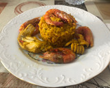Foto del paso 6 de la receta: Paella de gamba roja pollo y sepia