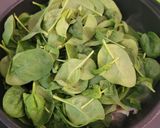 A picture of step 1 of Trofie pasta with spinach, pesto and ricotta cheese.
