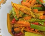 A picture of step 6 of Cucumber and Carrot Pickle with Yellow Spices.