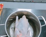 Hình bước làm 5 của món Gà hầm sâm Hàn Quốc