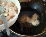 A picture of step 1 of Kung Pao Chicken.