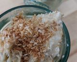 A picture of step 8 of Banana + coconut cheat ice cream.