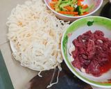 Hình bước làm 1 của món Phở chiên giòn