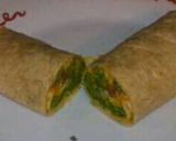 A picture of step 5 of Vegetable Wrap.