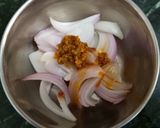 A picture of step 7 of Bihari Thali.