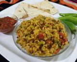 A picture of step 7 of Vegetable Broken Wheat khichdi.