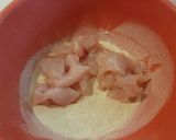 A picture of step 1 of Chicken Strips Parmigiana Style.